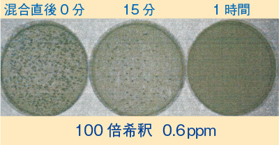 100倍希釈 0.6ppm